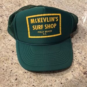 ✳️ Green McKevlin's Surf Shop, Folly Beach SC Trucker Hat